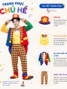 Trang Phục Chú Hề Vest Caro Đuôi Tôm Hoạ Tiết Quần Caro