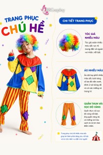 Đồ Chú Hề Trẻ Em Size L (Phù Hợp Cho Bé 120 - 130Cm)