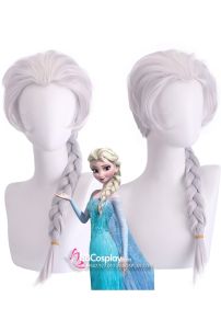 Tóc Giả Nữ Hoàng Elsa - Màu Trắng Bạc