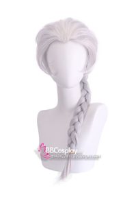 Tóc Giả Nữ Hoàng Elsa - Màu Trắng Bạc