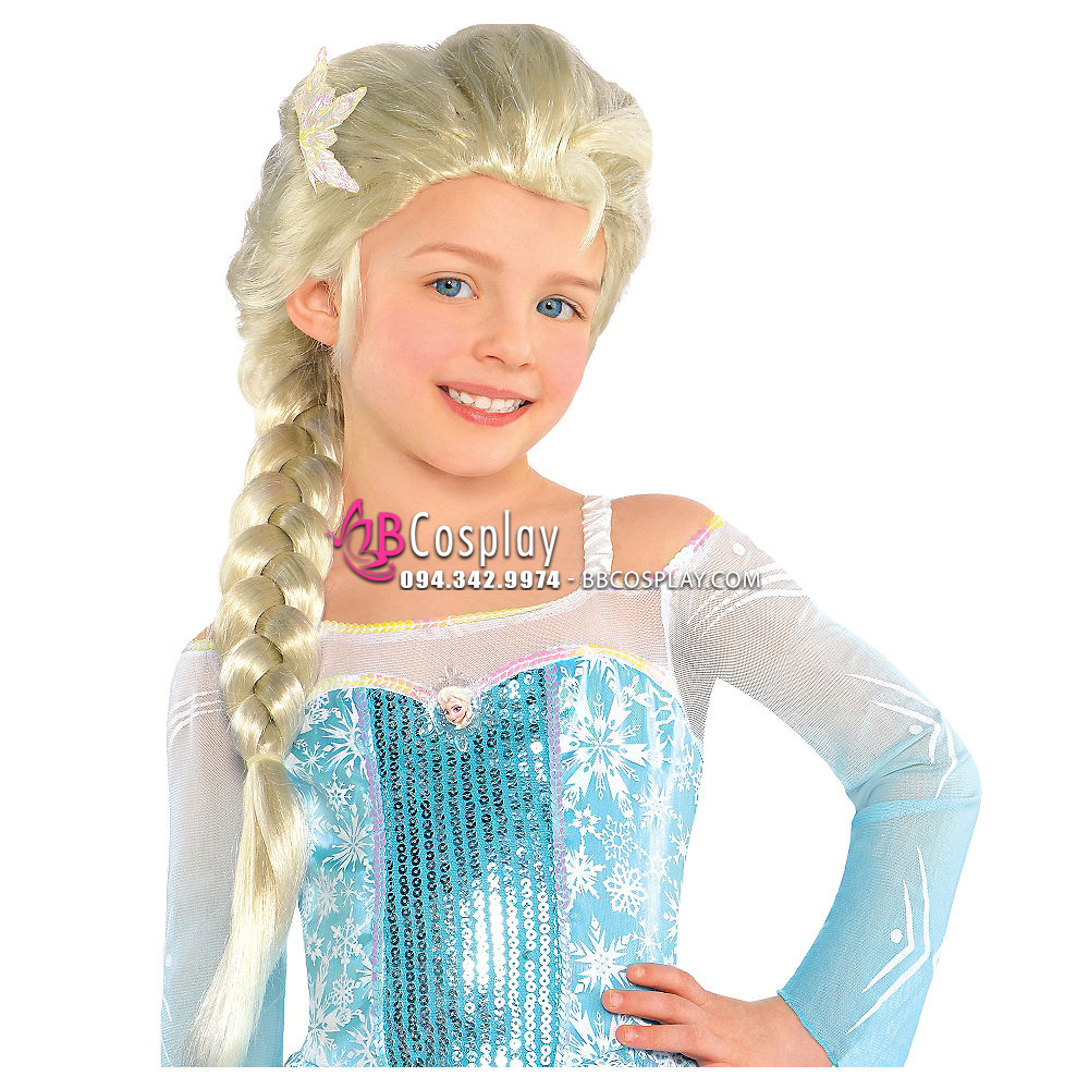 Tóc giả Elsa: Với tóc giả Elsa này, bạn sẽ có cơ hội trở thành Nữ hoàng băng giá trong tích tắc. Hãy để mái tóc xõa dài và lấp lánh này làm nổi bật gu thẩm mỹ của bạn và khiến mọi người trầm trồ ngưỡng mộ.