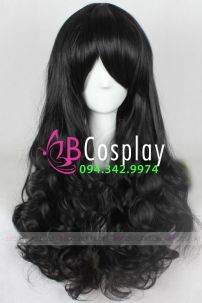 Tóc Đen Dài Xoăn 80Cm
