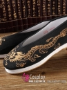 Giày Cổ Trang Nam Đen Thêu Rồng Size 41