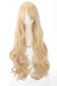 Tóc Vàng Dài Xoăn 80Cm