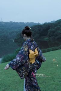 Obi Kimono - Thắt Lưng Kimono Nhật Nơ Vàng