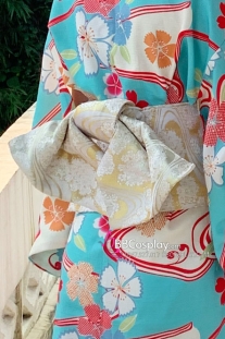 Thắt Lưng Cho Kimono Và Yukata Nhật Gấm Vàng Nhạt