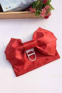 Đai Lưng Kimono Đỏ Obi Nơ Đỏ
