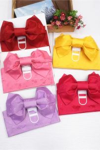 Đai Lưng Kimono Đỏ Obi Nơ Đỏ