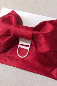 Đai Lưng Kimono Đỏ Obi Nơ Đỏ