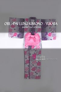 Đai Lưng Kimono Nhật Nơ Hồng