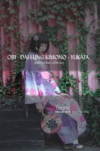 Đai Lưng Kimono Nhật Nơ Hồng
