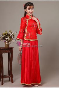 Đồ Sườn Xám Cách Tân Đỏ Tươi