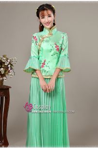 Đồ Sườn Xám Cách Tân Xanh Mint