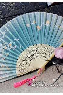 Uchiwa Quạt Vải Nhật Bản Hạc Mai