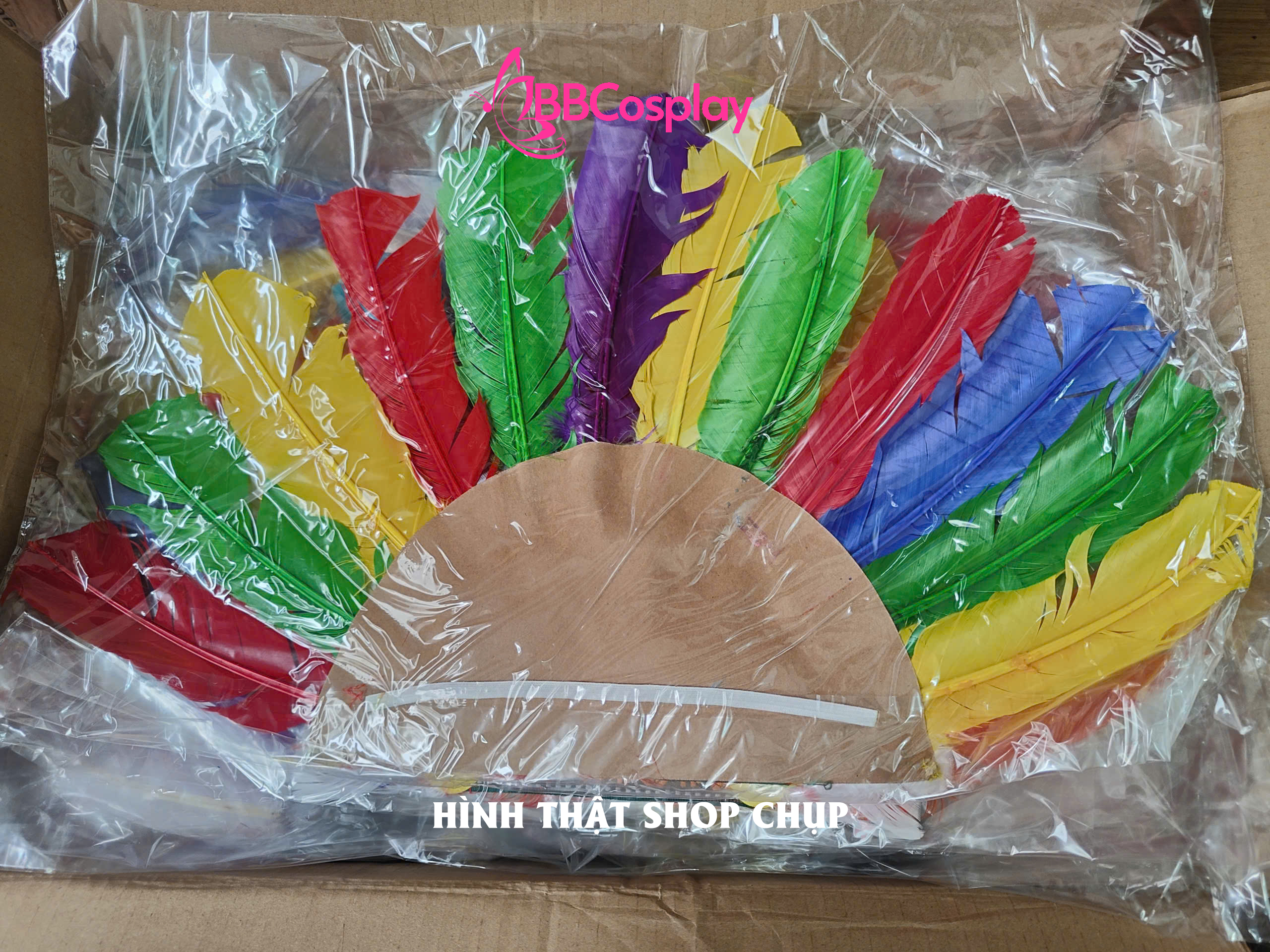 Nón Thổ Dân Lông Chim Giá Rẻ Nhiều Màu - Loại Lông Bản Lớn