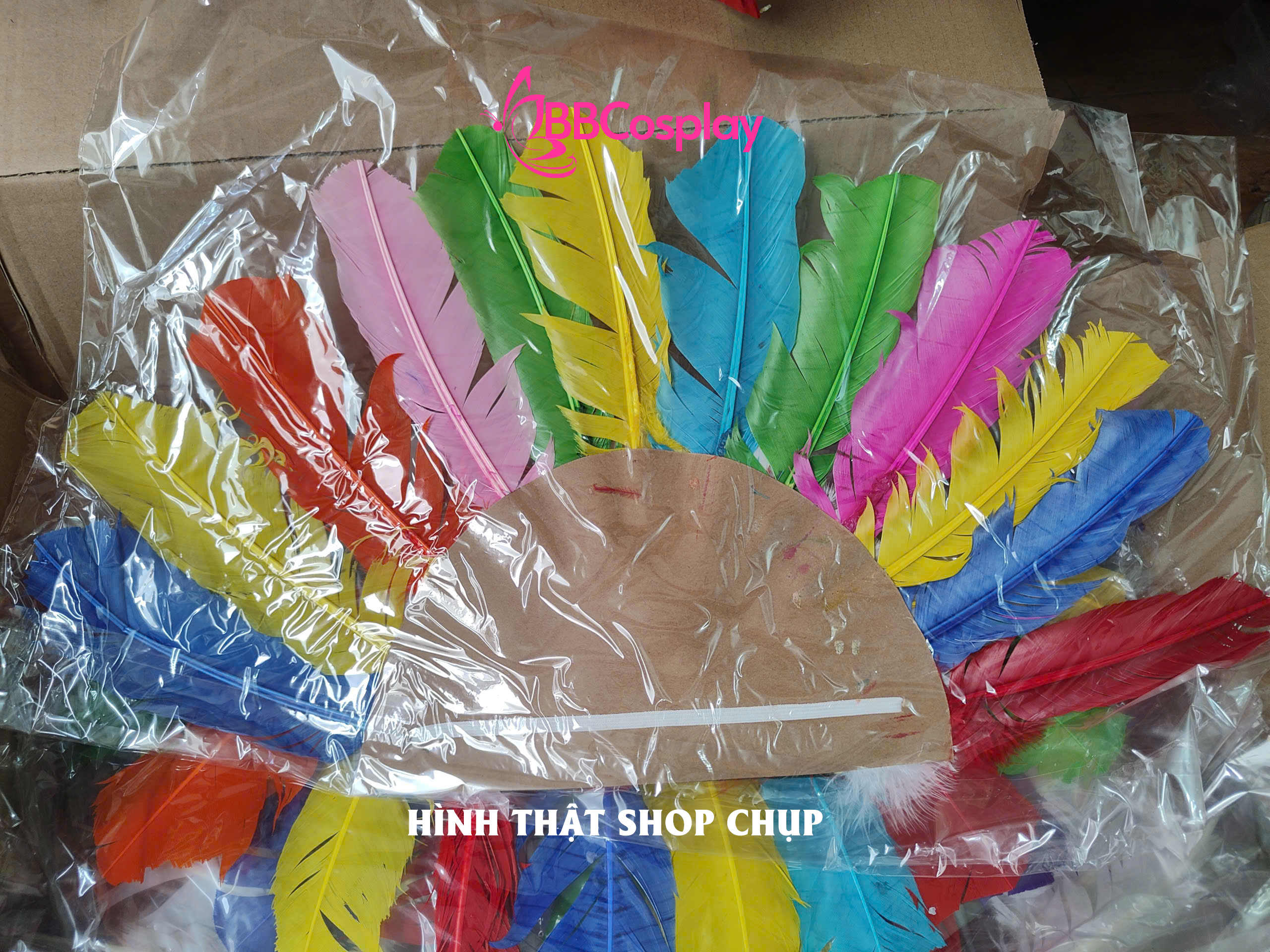 Nón Thổ Dân Lông Chim Giá Rẻ Nhiều Màu - Loại Lông Bản Lớn