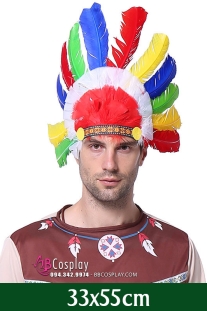 Nón Thổ Dân Lông Chim Giá Rẻ Nhiều Màu - Loại Lông Bản Lớn