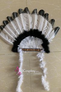 Nón Thổ Dân Giá Rẻ Lông Trắng