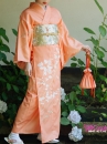 Kimono Cam Đào Chiều Thu