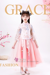 Hỉ Phục Trẻ Em Hồng Pastel 150