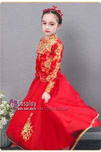 Hỉ Phục Cách Tân Đỏ Trẻ Em