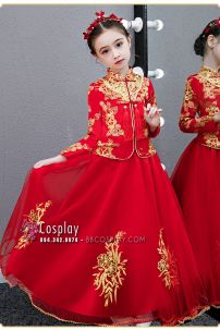 Hỉ Phục Cách Tân Đỏ Trẻ Em