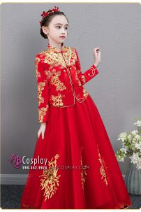 Hỉ Phục Cách Tân Đỏ Trẻ Em