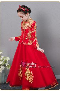 Hỉ Phục Cách Tân Đỏ Trẻ Em