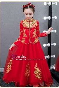 Hỉ Phục Cách Tân Đỏ Trẻ Em