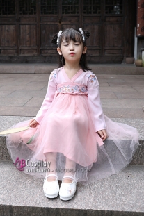 Trang Phục Hằng Nga Cho Bé Hồng Pastel - Tiểu Đào