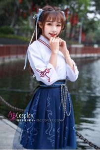 Hán Phục Cách Tân Vân Lưu - Xanh