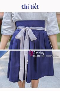 Hán Phục Cách Tân Áo Trắng Váy Xanh Mùa Thu Đông