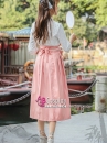 Trang Phục Hằng Nga Cách Tân Váy Hồng Phấn