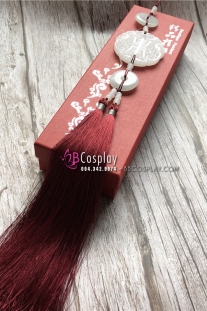 Ngọc Bội Tua Rua Màu Đỏ Đô