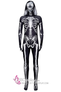 Trang Phục Bộ Xương Halloween Skeleton Jumsuit