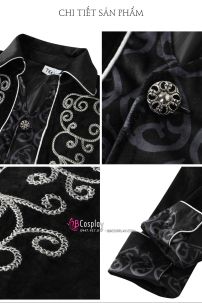 Tuxedo Gothic Halloween Black - Vest Đuôi Tôm Đen