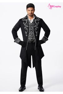 Tuxedo Gothic Halloween Black - Vest Đuôi Tôm Đen