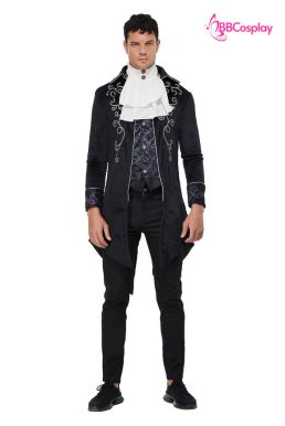 Tuxedo Gothic Halloween Black - Vest Đuôi Tôm Đen
