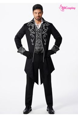 Tuxedo Gothic Halloween Black - Vest Đuôi Tôm Đen