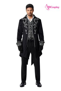 Tuxedo Gothic Halloween Black - Vest Đuôi Tôm Đen