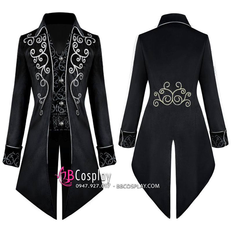 Tuxedo Gothic Halloween Black - Vest Đuôi Tôm Đen