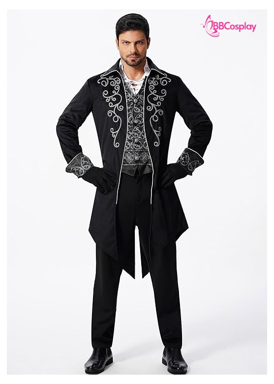 Tuxedo Gothic Halloween Black - Vest Đuôi Tôm Đen