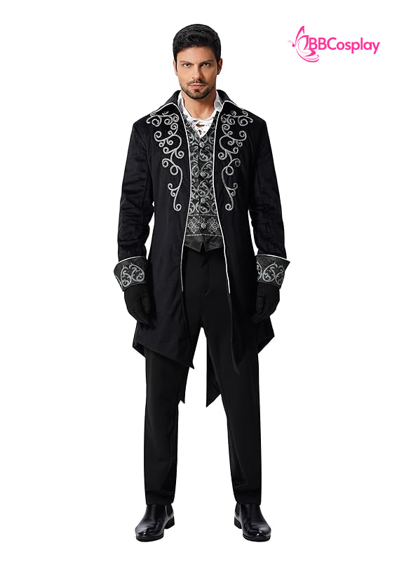 Tuxedo Gothic Halloween Black - Vest Đuôi Tôm Đen