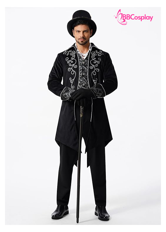 Tuxedo Gothic Halloween Black - Vest Đuôi Tôm Đen