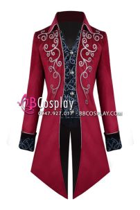 Áo Vest Ma Cà Rồng Đỏ Đen - Vải Nhung