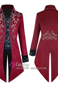 Áo Vest Ma Cà Rồng Đỏ Đen - Vải Nhung