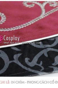 Áo Vest Ma Cà Rồng Đỏ Đen - Vải Nhung