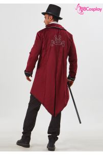 Áo Vest Ma Cà Rồng Đỏ Đen - Vải Nhung