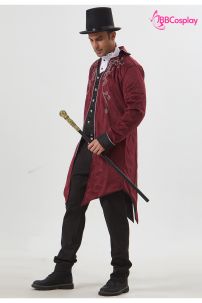 Áo Vest Ma Cà Rồng Đỏ Đen - Vải Nhung