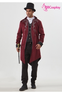 Áo Vest Ma Cà Rồng Đỏ Đen - Vải Nhung